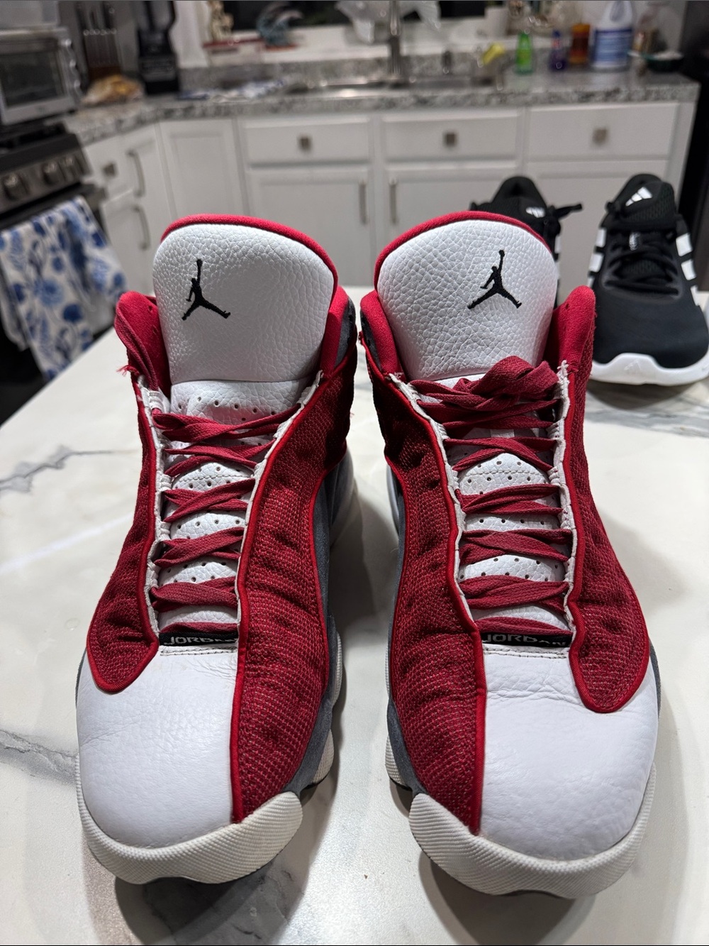 Jordan Red, White & Black Retro Basketball Sneakers